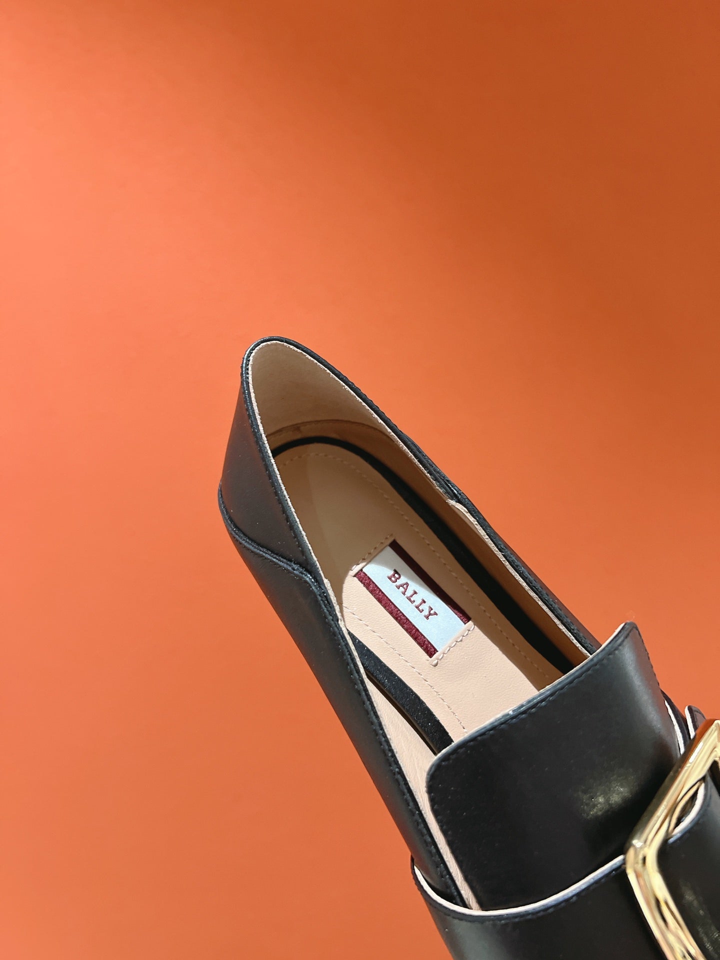 BALLY-經典方扣平底樂福鞋 黑色