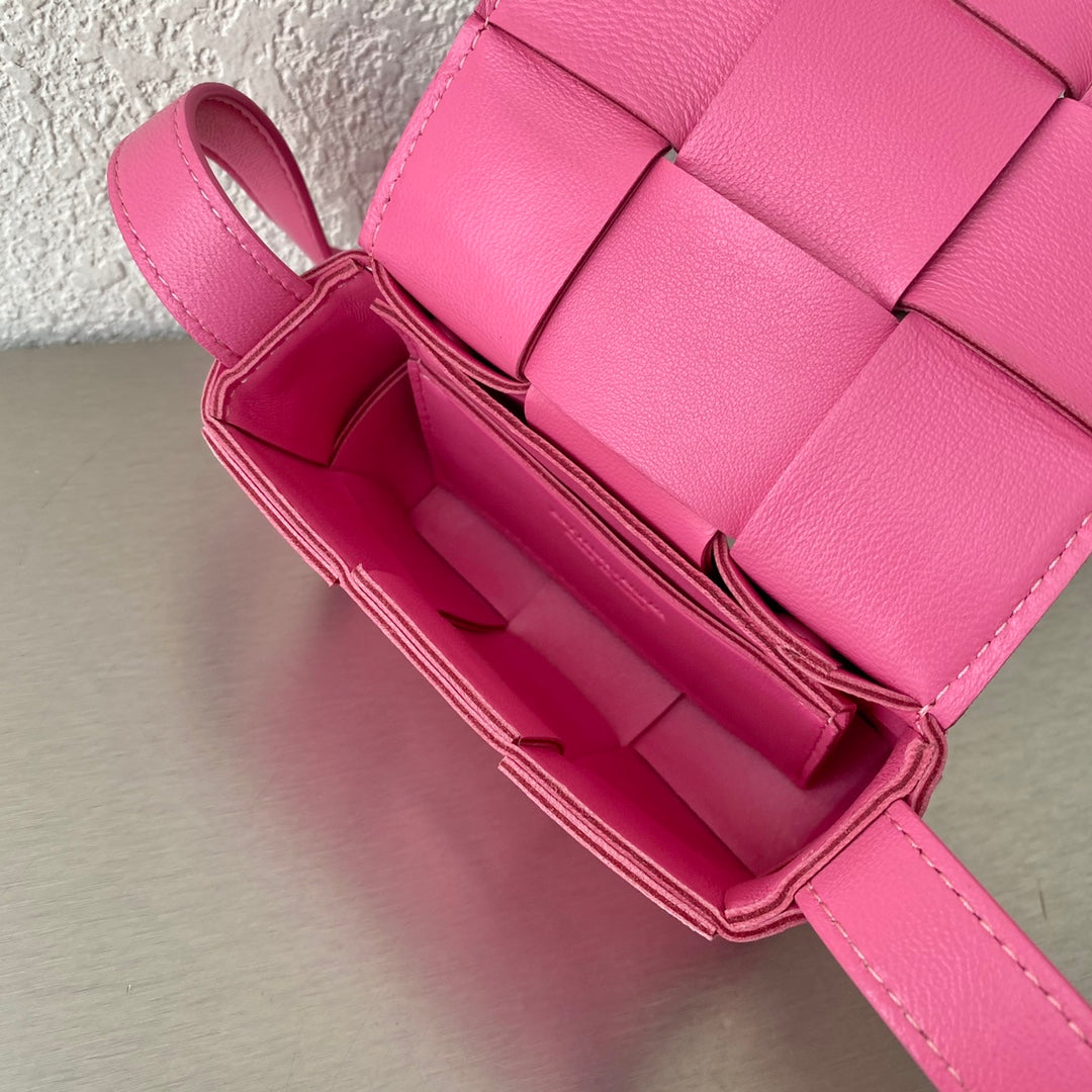 B編織-羊皮方格Mini cassette Bag 迷你編織包 12x8x4cm