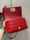 Dior Caro大號28cm-紅色小牛皮