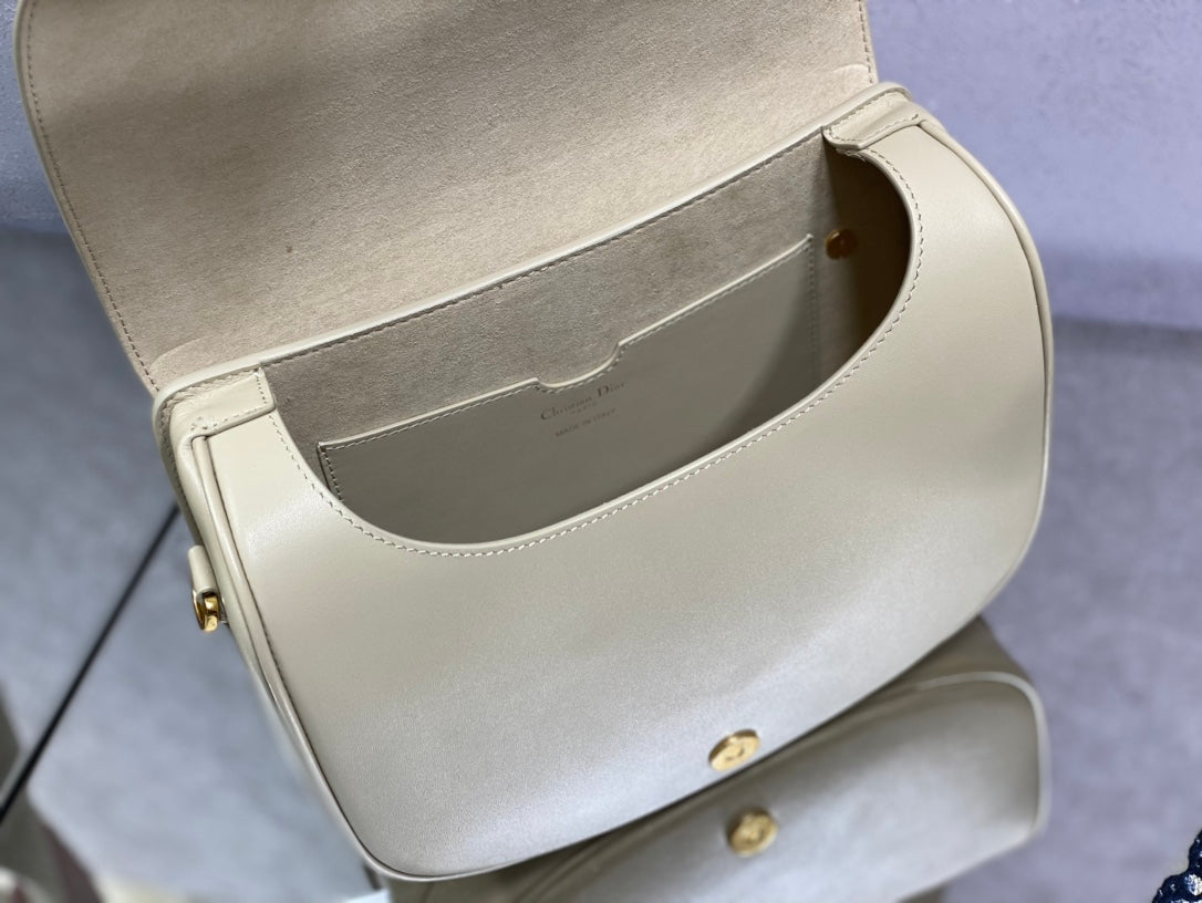 Dior Bobby-大號27cm-奶油杏色牛皮