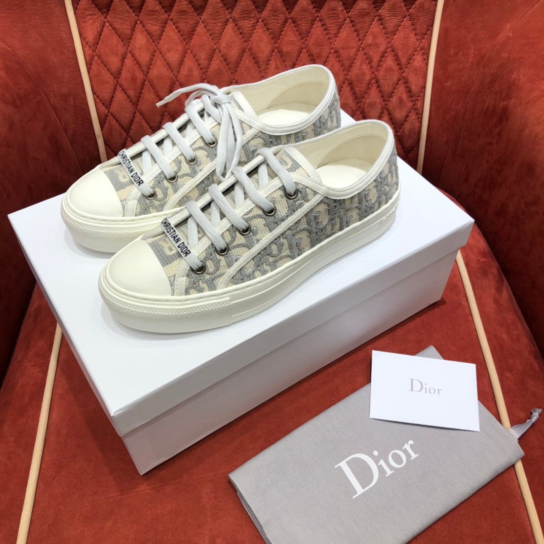 Dior鞋-Dior 岩石灰 印花帆布鞋