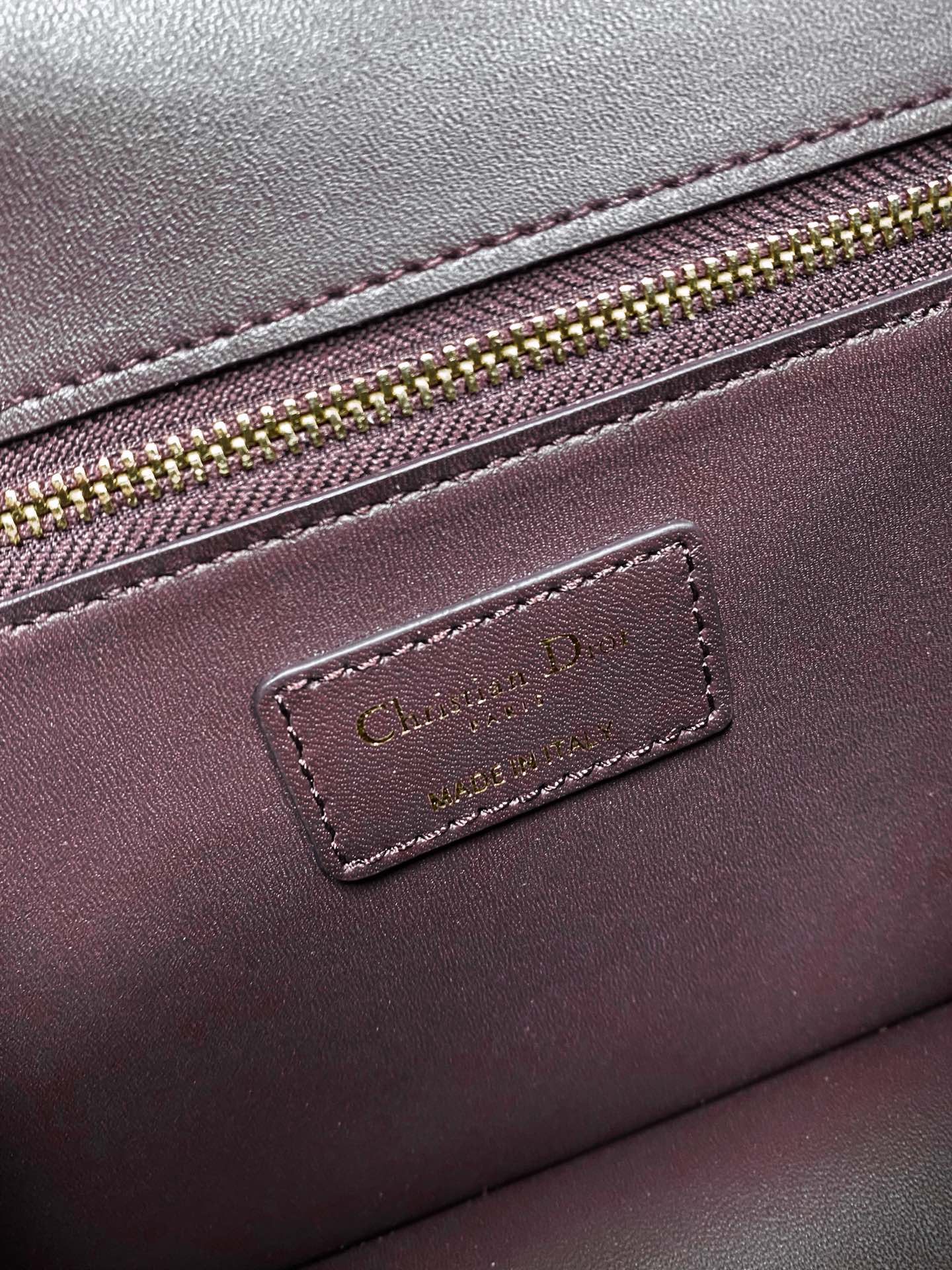 Dior 蒙田 30 Montaigne系列-24cm-牛皮平紋-棗色