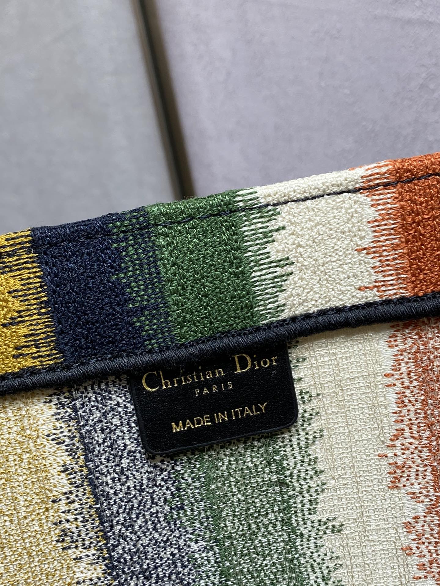 Dior Book Tote-大號41.5cm-彩色條紋
