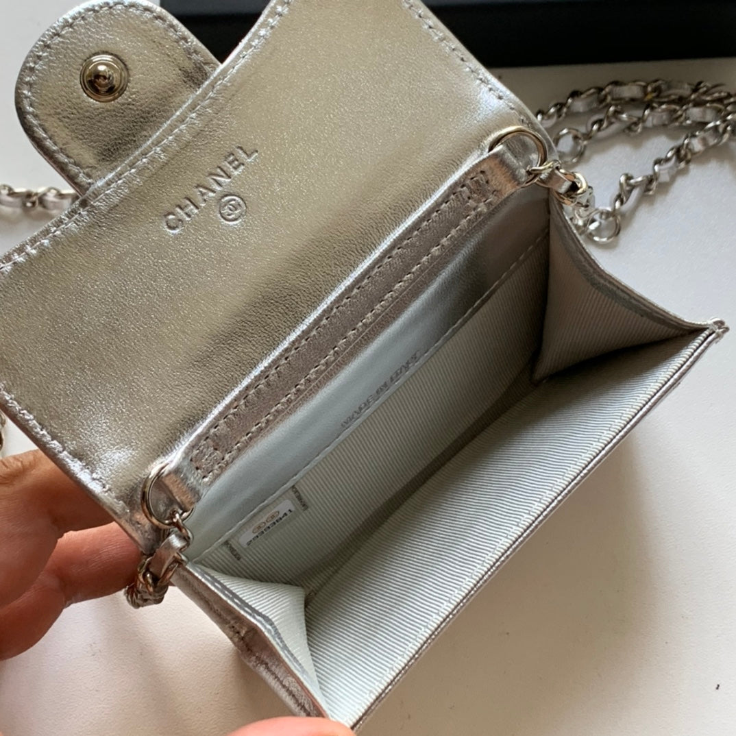 Chanel CF 鏈條零錢卡包