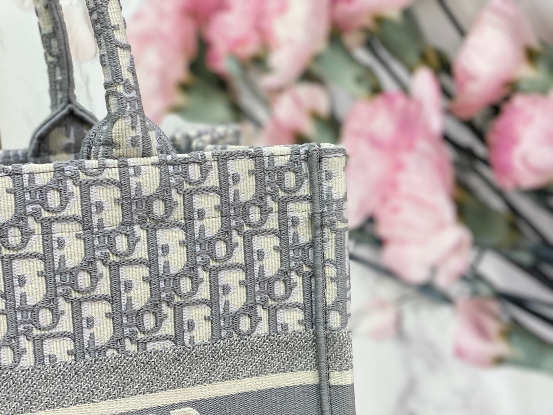 Dior Book Tote-小號36.5cm-灰色老花