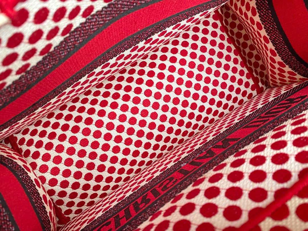 Dior Book Tote-小號36.5cm-刺繡波點