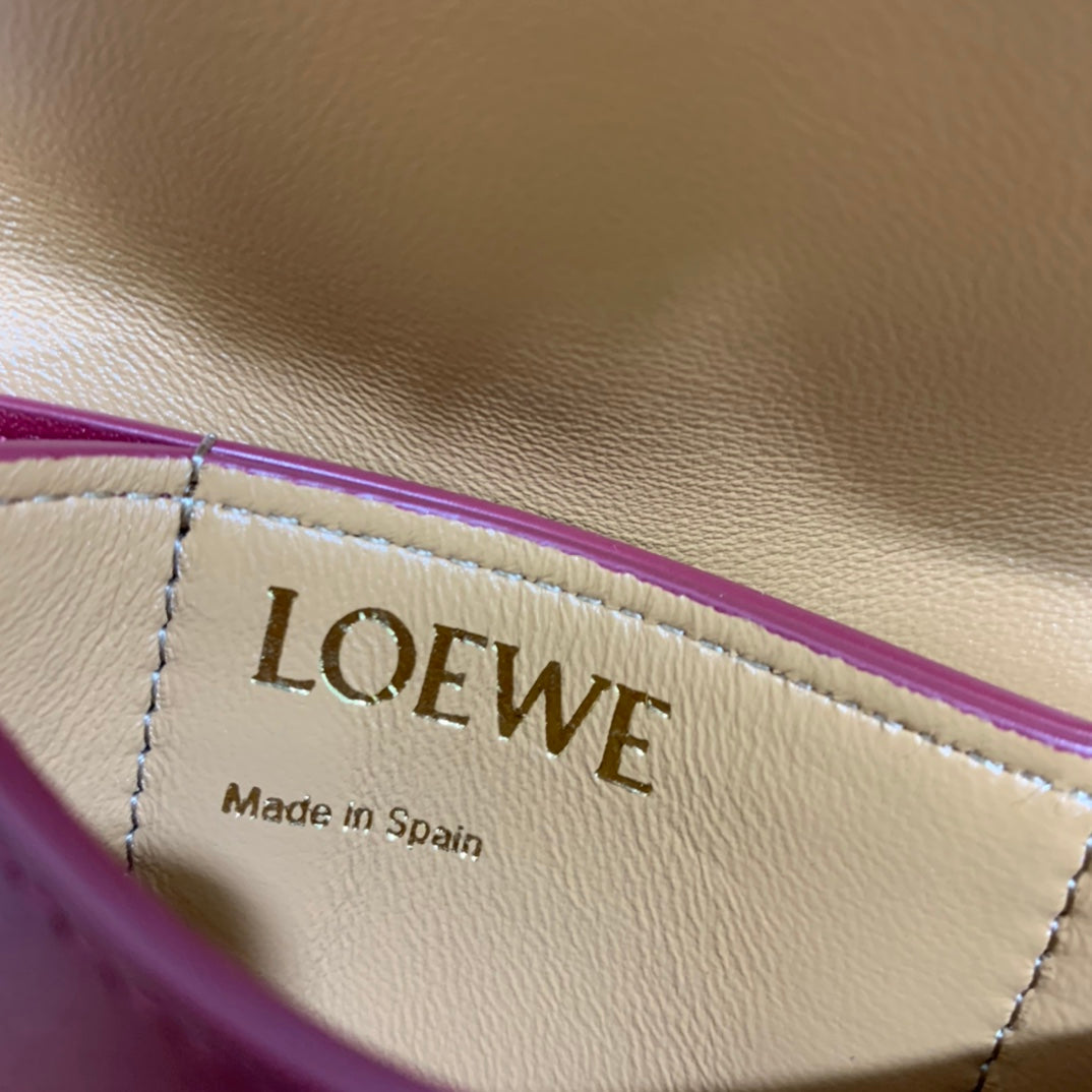 Loewe Goya 系列絲綢小牛皮卡包