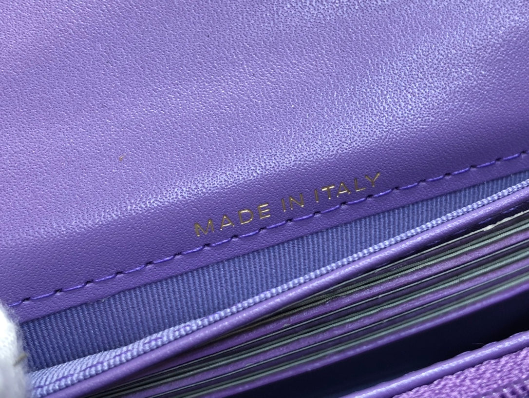 Chanel 復古CC荔枝牛皮-翻蓋中夾-復古五金