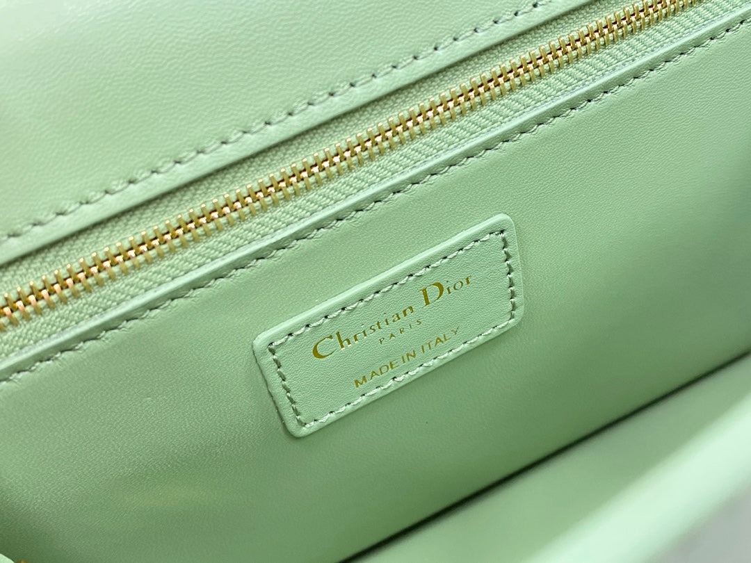 Dior 蒙田 30 Montaigne系列-24cm-牛皮平紋-薄荷綠金扣