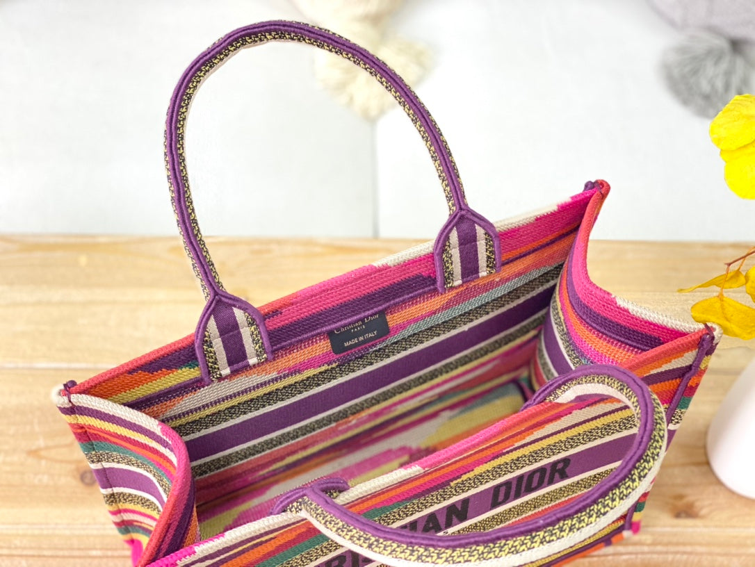 Dior Book Tote-小號36.5cm-七彩虹