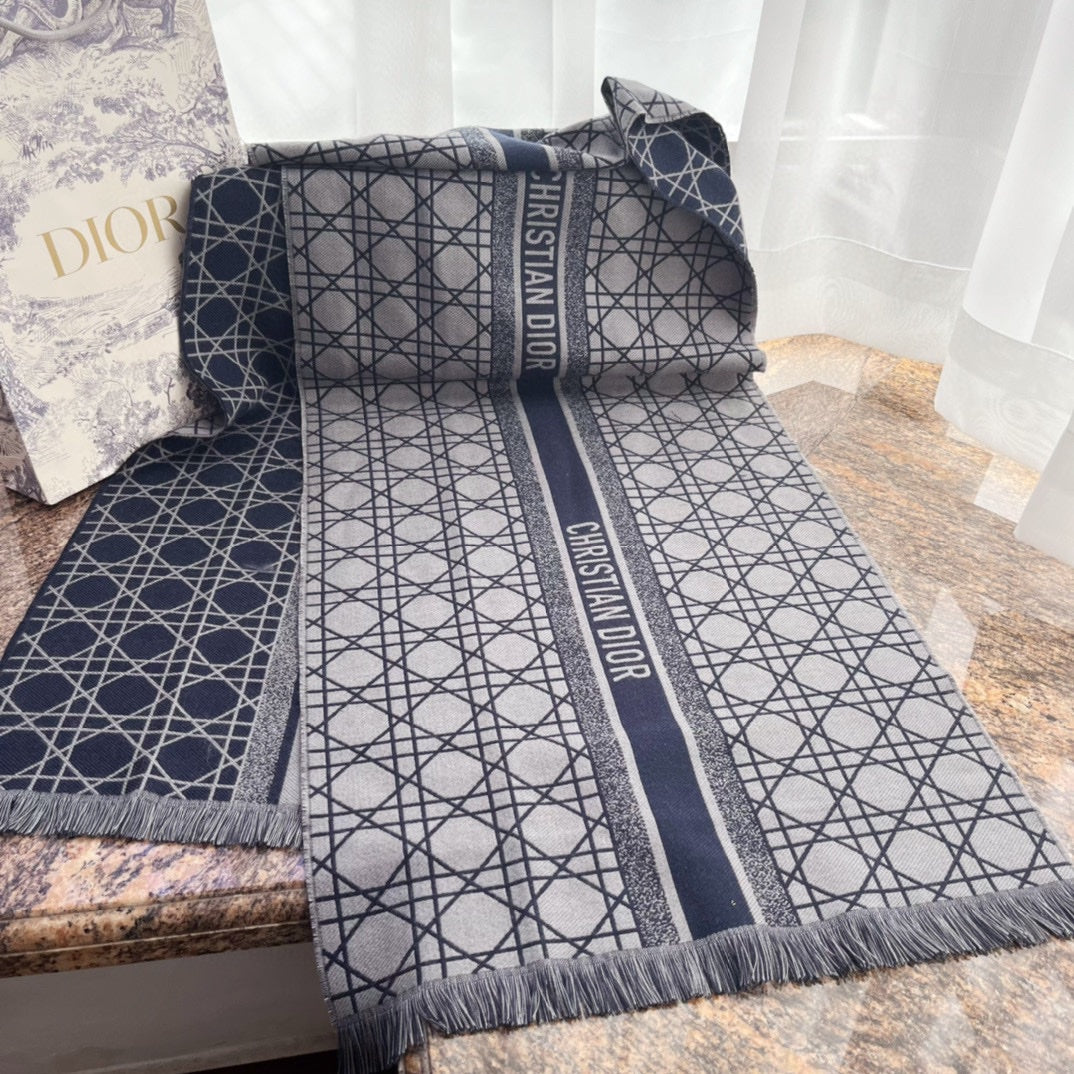 迪D家-條紋格子花紋圍巾 180*50cm