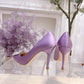 Manolo Blahnik-尖頭 高跟鞋 細跟鞋 紫色