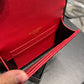YSL 新品短夾 紅色金扣