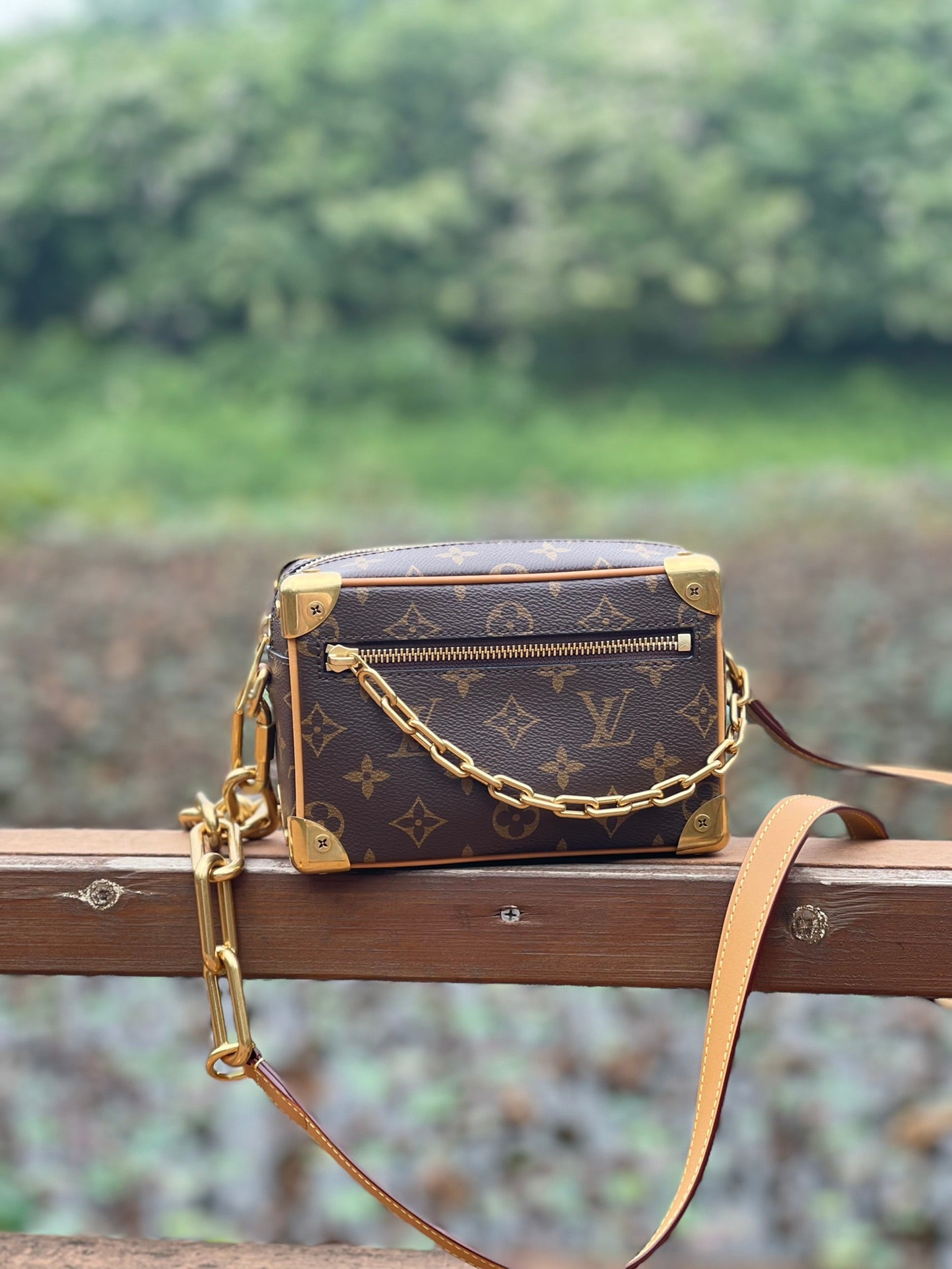 M68906 路L家-Mini Soft Trunck老花盒子包