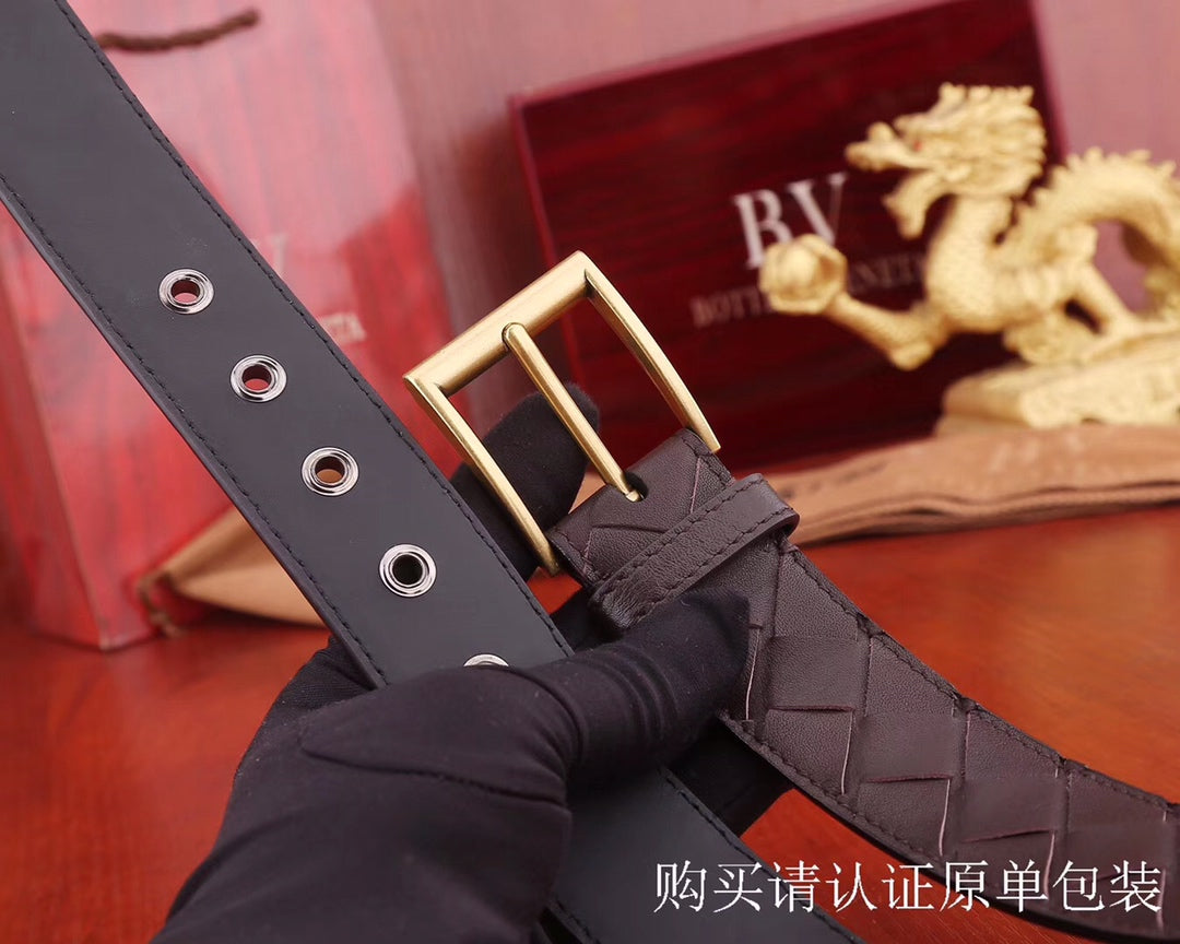 B編織-皮帶-3.8cm-男款