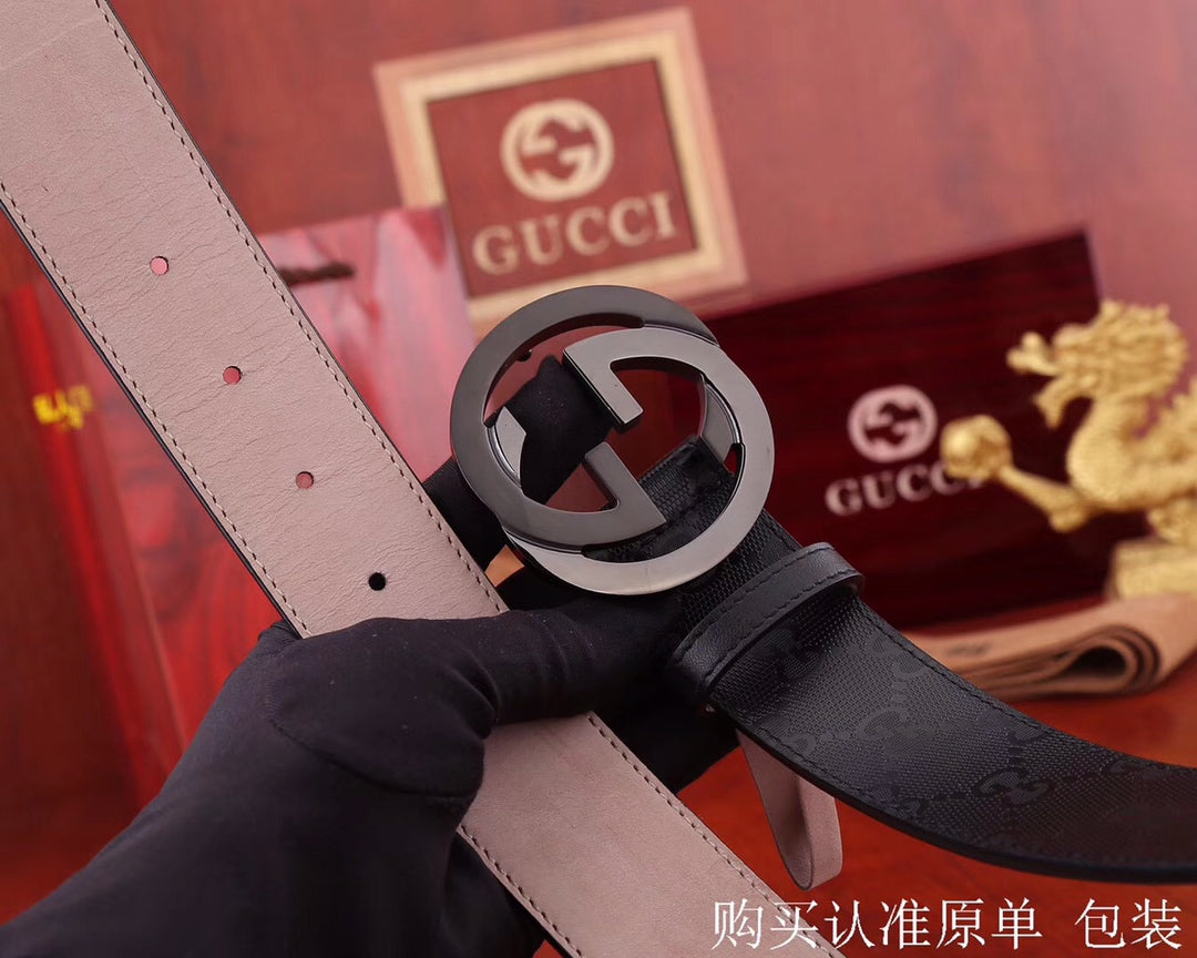 古G家-皮帶-3.8cm-男款