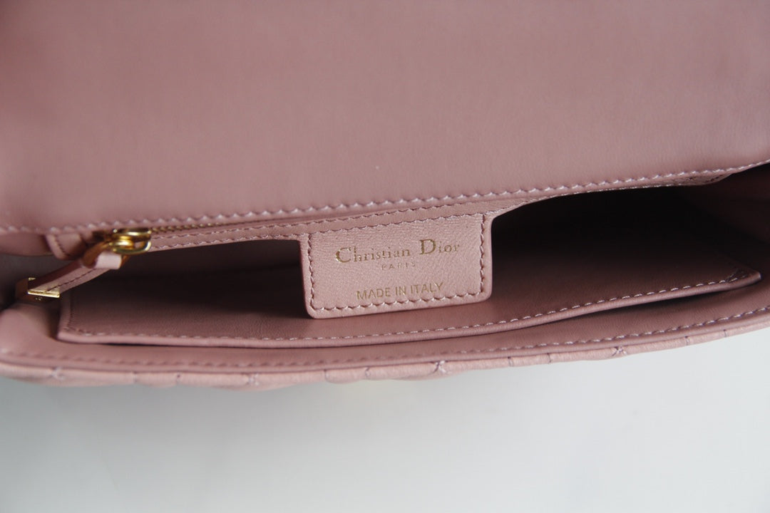 Dior Caro 小號20cm-漸變粉小牛皮