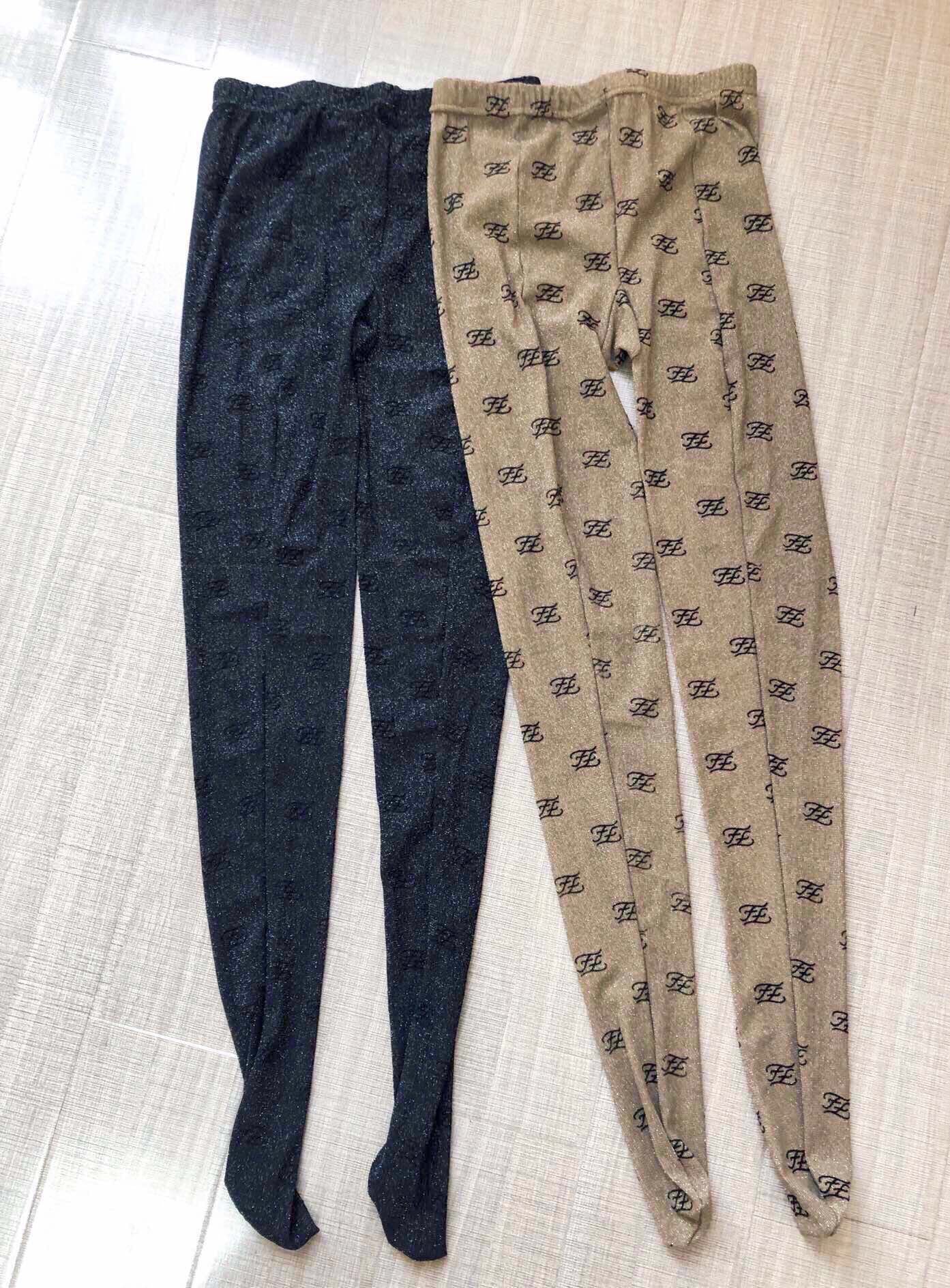 Fendi 植絨金線絲襪