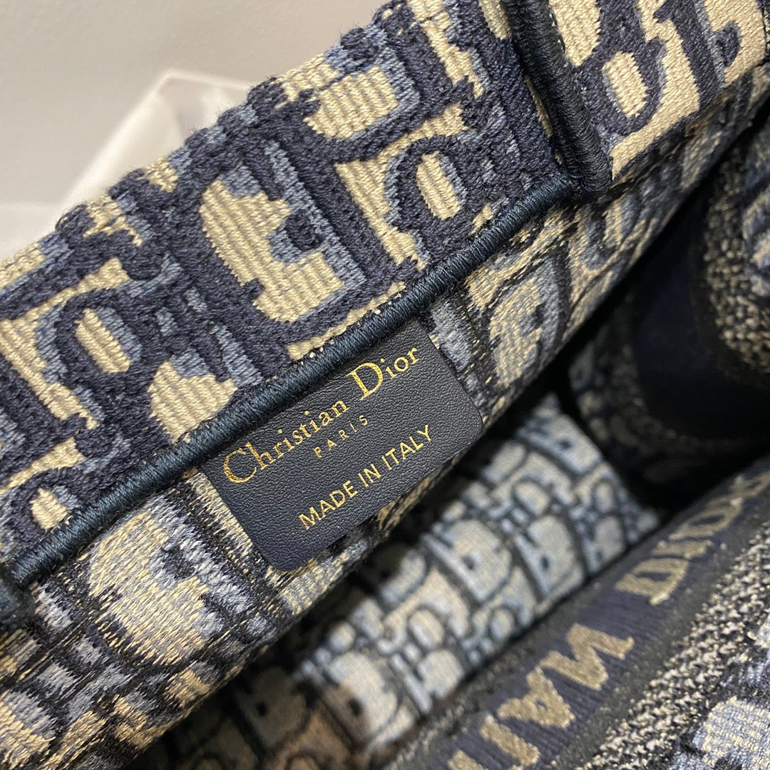 Dior Book Tote-小號36.5cm-深藍老花