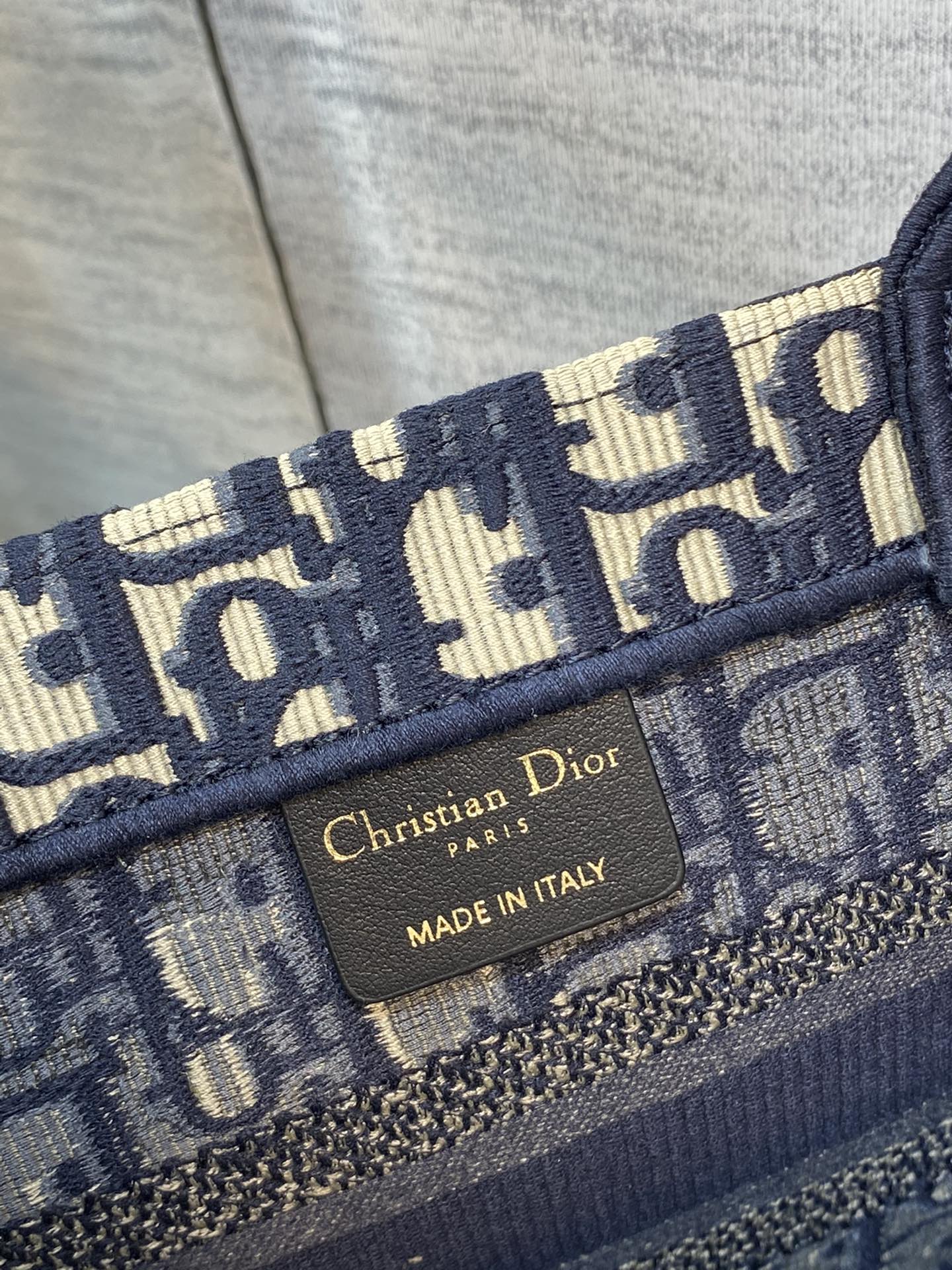 Dior Book Tote-新款小號 26.5 x 21 x 14 cm-深藍老花