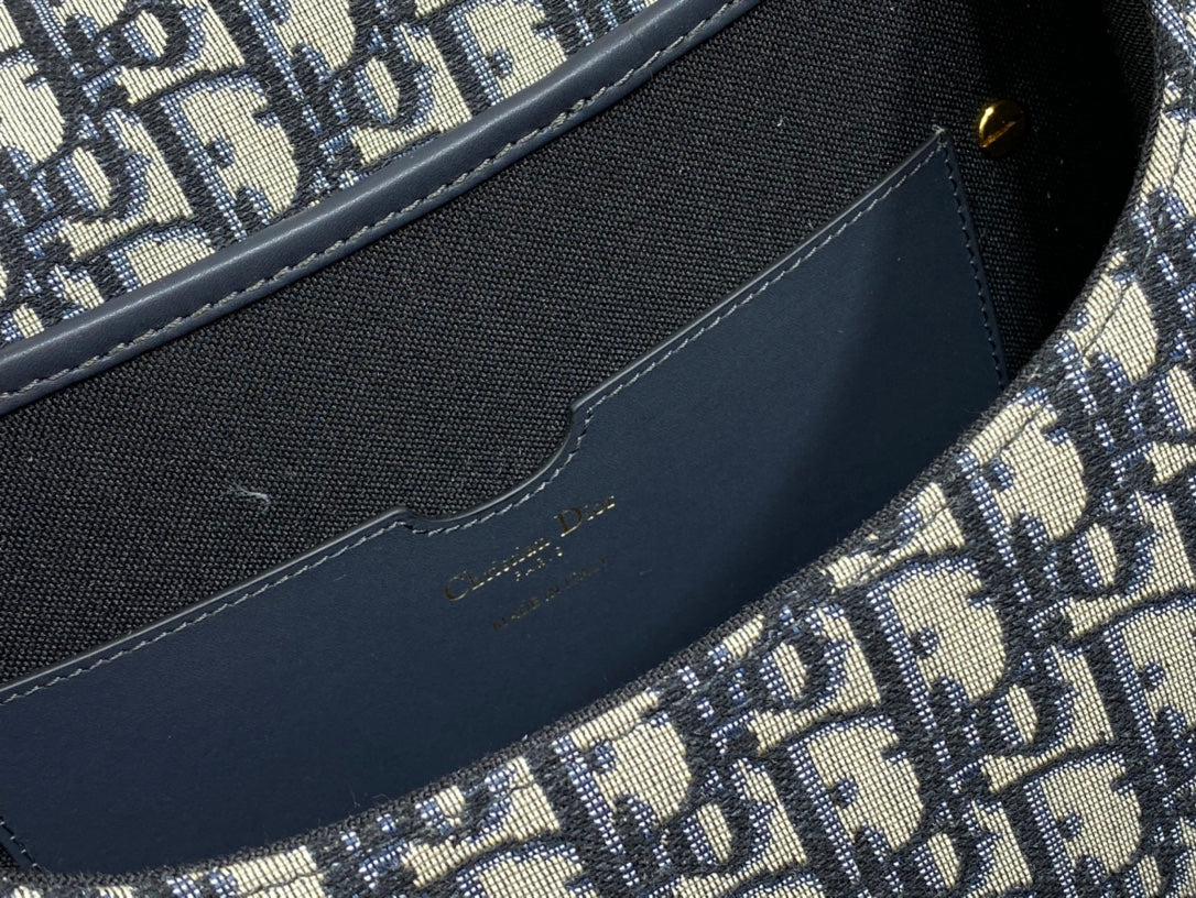 Dior-Bobby包 oblique系列秋冬 大號 經典藍布