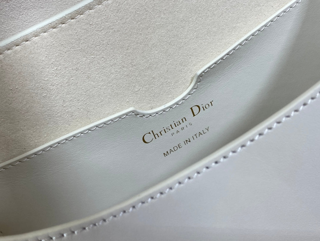 Dior Bobby-大號27cm-白色牛皮