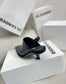Jil sander-2022春夏 走秀新款 牛皮尖頭貓跟拖鞋
