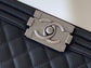 Chanel Leboy Mini-黑色胎牛皮-復古銀扣