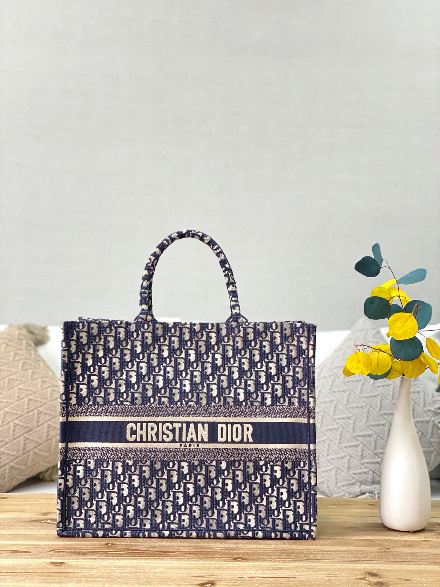 Dior Book Tote-大號41.5cm-深藍老花