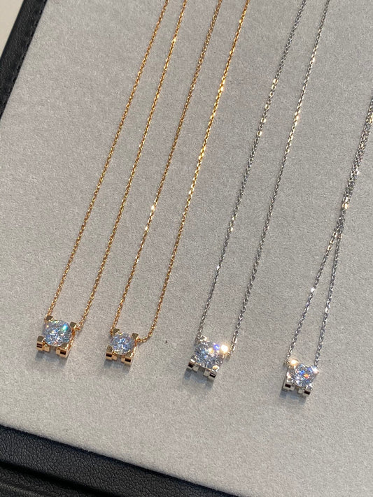 Cartier 牛角鑽石項鍊-60分/一克拉
