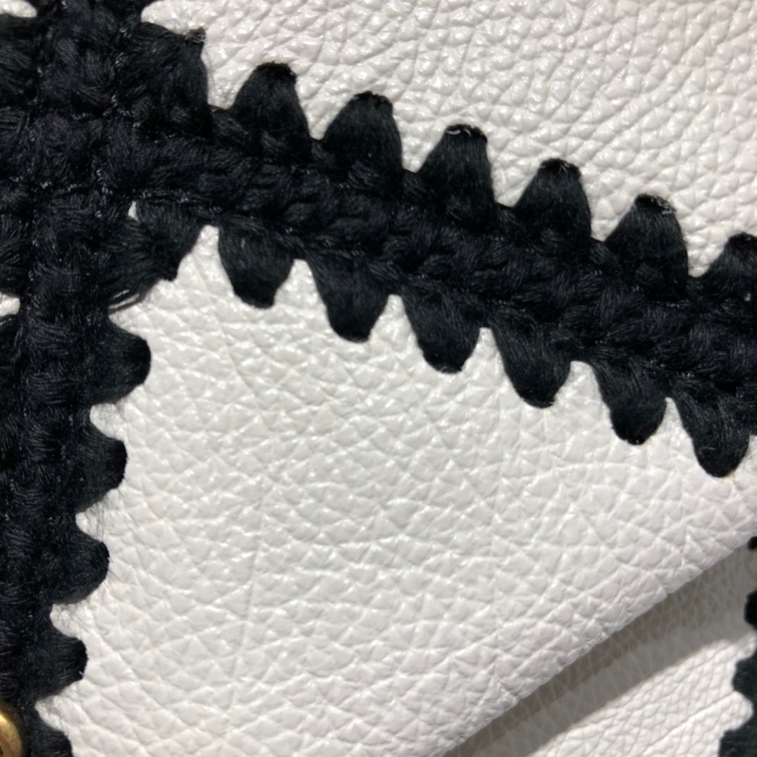 Chanel 19Bag 牛皮款-黑白格紋