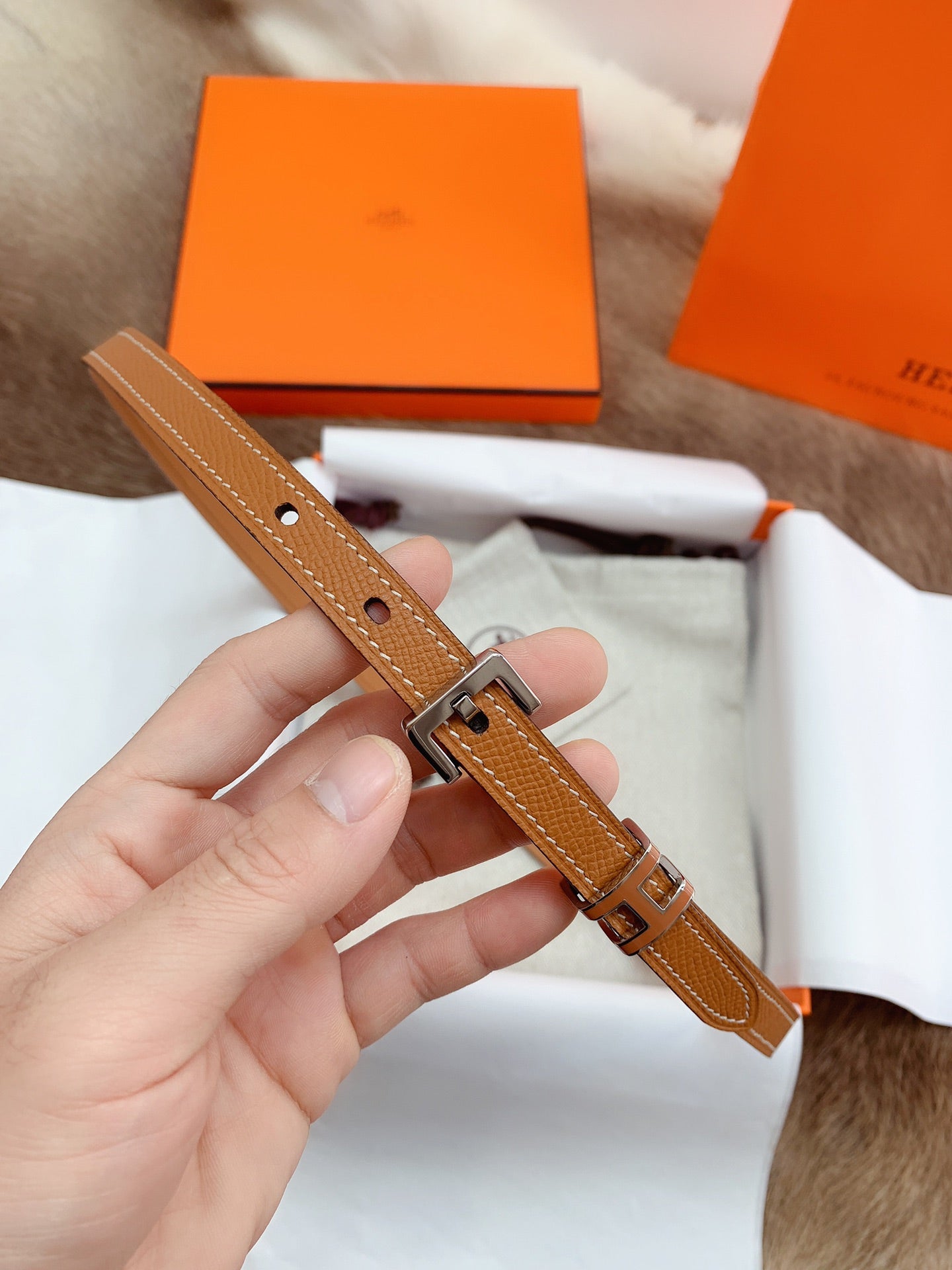 小愛款-咖色皮帶-1.5cm
