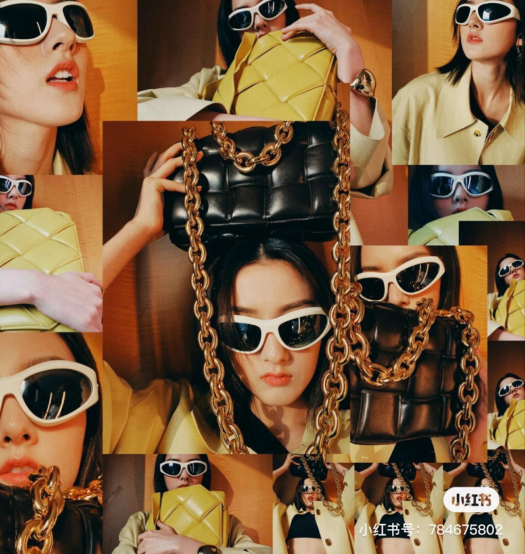 B編織-鏈條 方塊包 上身圖 S27x10x18cm