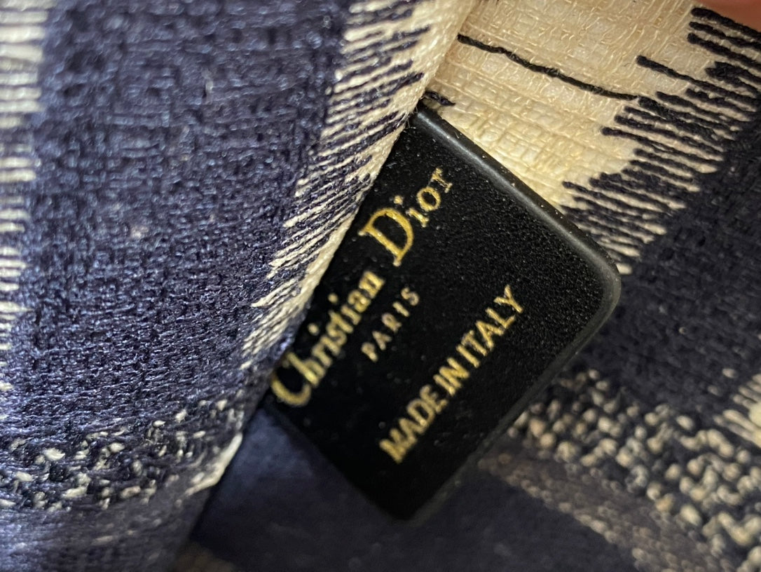 Dior Book Tote-Mini 23cm-深藍色條紋
