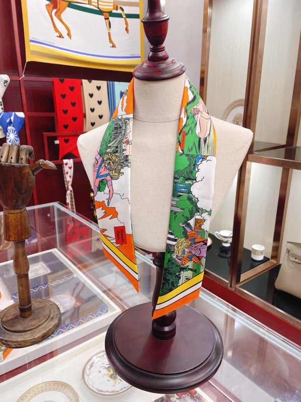 小愛款-全新系列Twilly-5*86cm-100%真絲斜紋雙面