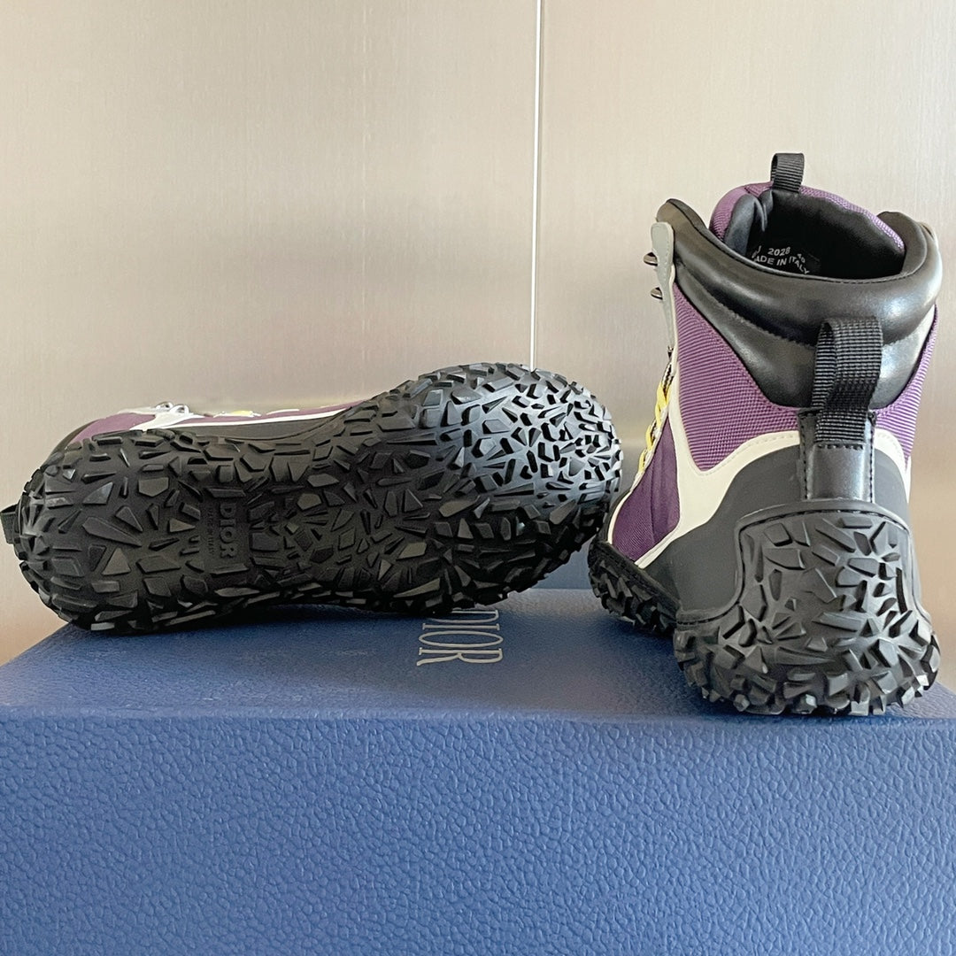 迪D家-Diorizon系列 高筒運動鞋 男女同款 黑紫色
