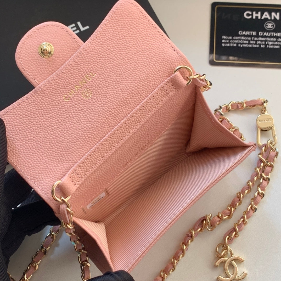 Chanel CF鏈條零錢卡包