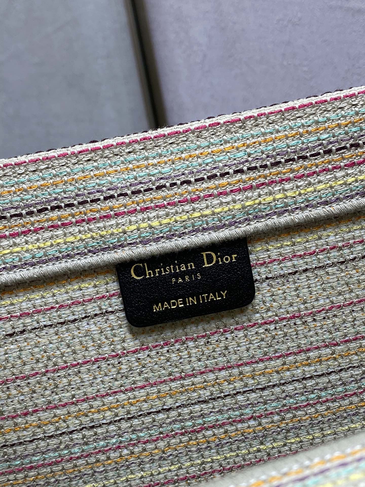 Dior Book Tote-大號41.5cm-金絲條紋