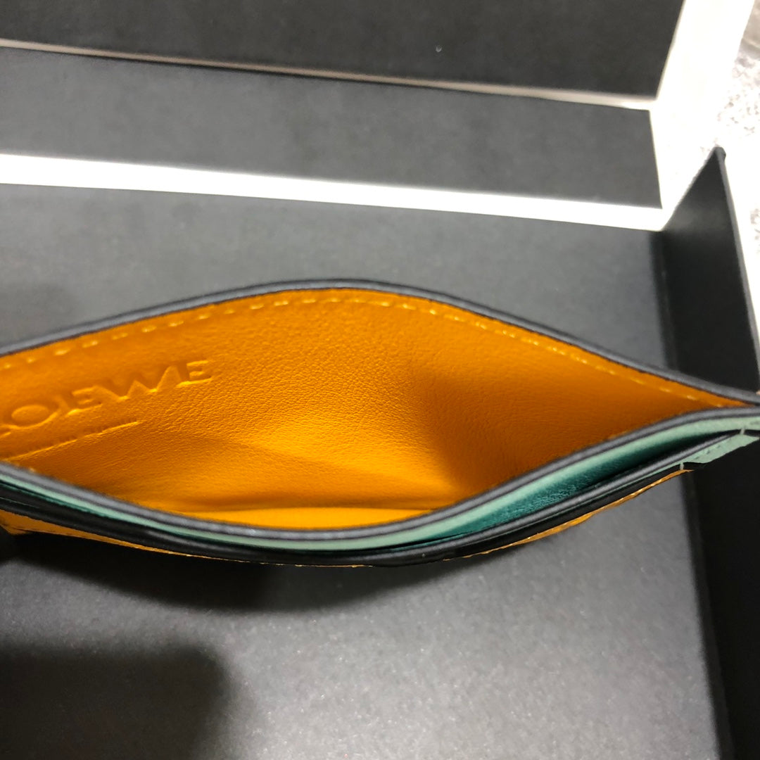 Loewe Plain Card Holder 多色拼接皮革卡包