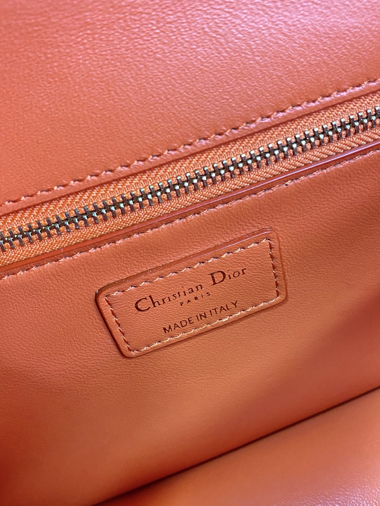 Dior 蒙田 30 Montaigne系列-24cm-牛皮平紋-橙色