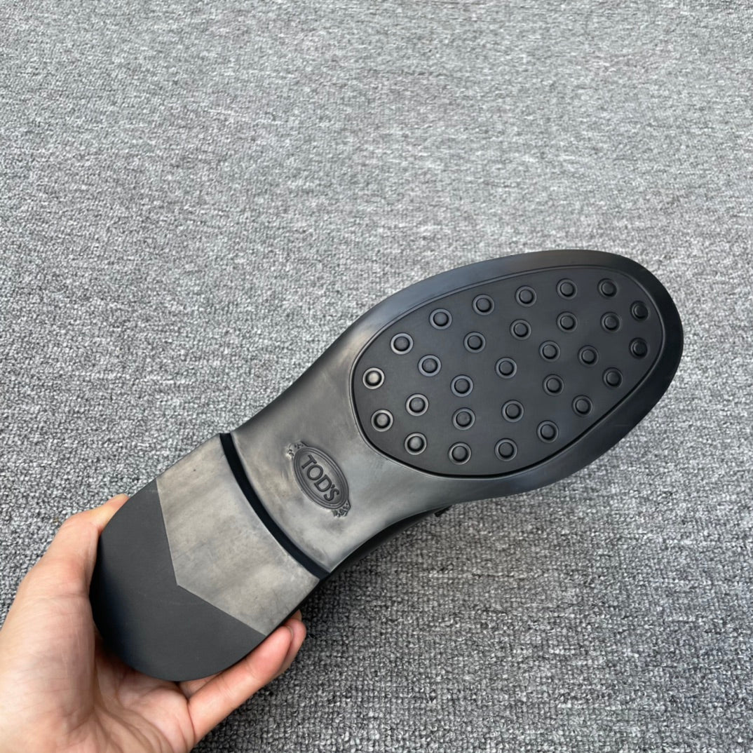 Tod-休閒皮鞋 福樂鞋 黑色