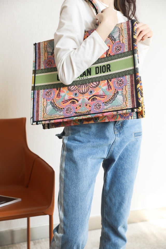 Dior Book Tote-小號36.5cm-多色花朵