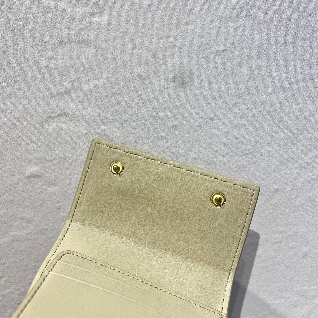 Celine STRAP 小號粒面三折短夾