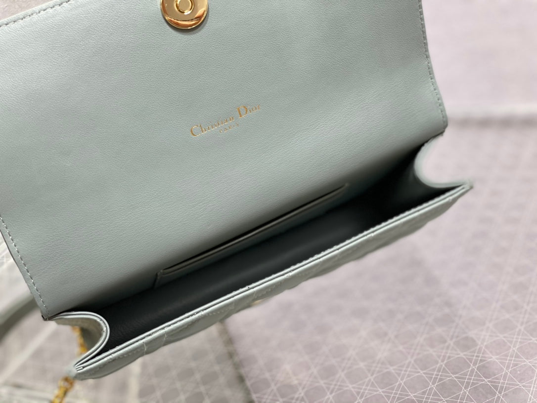Dior-Caro 菱格紋 小牛皮 鍊條包