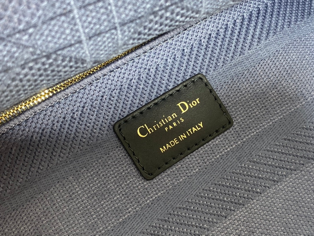 Dior Lady D-Lite黛妃包-刺繡丹寧藍