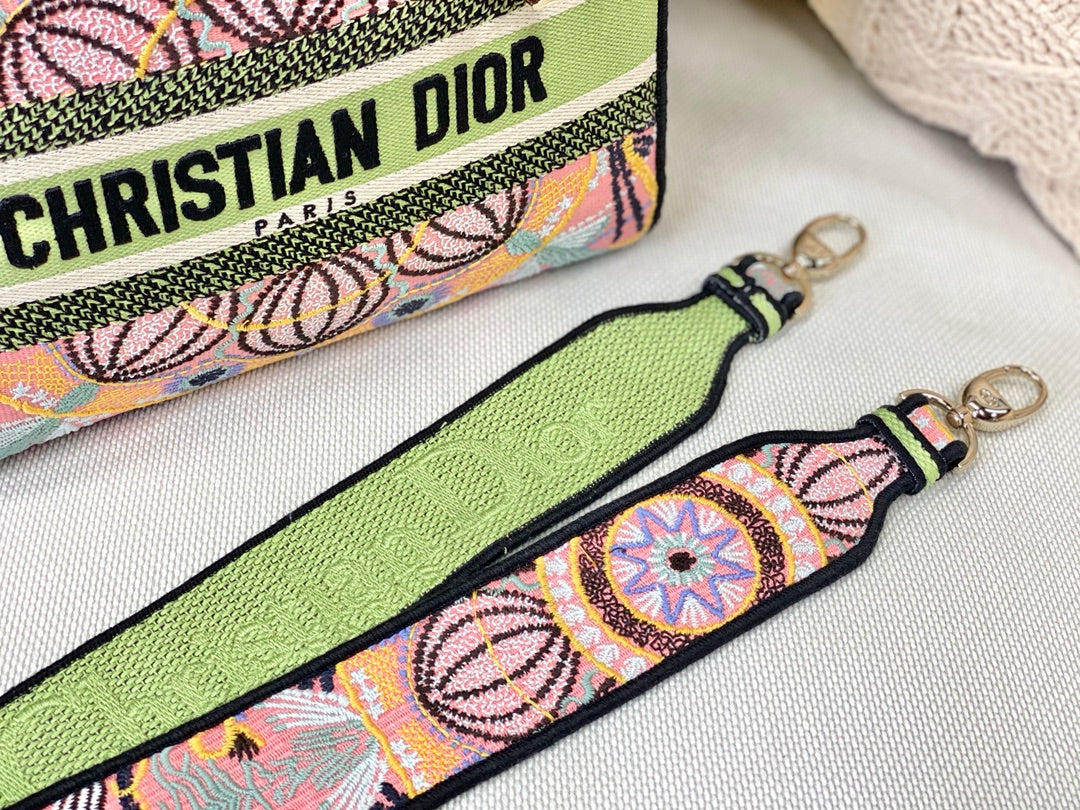 Dior Lady D-Lite手袋-24cm-多色花朵