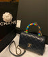 Chanel mini coco handle彩虹包-黑色