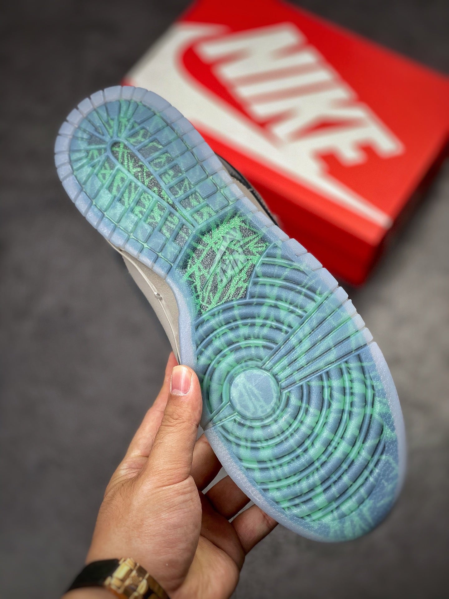 N1KE-SB Dunk Low 男女同款 灰藍黃色