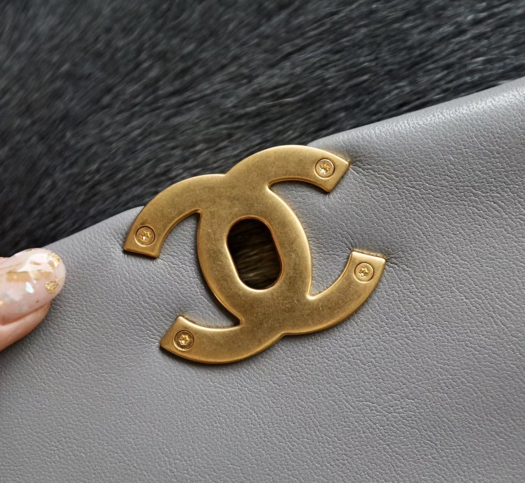 Chanel 19Bag-中號灰色