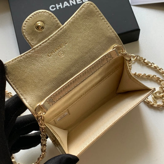 Chanel CF 鏈條零錢卡包